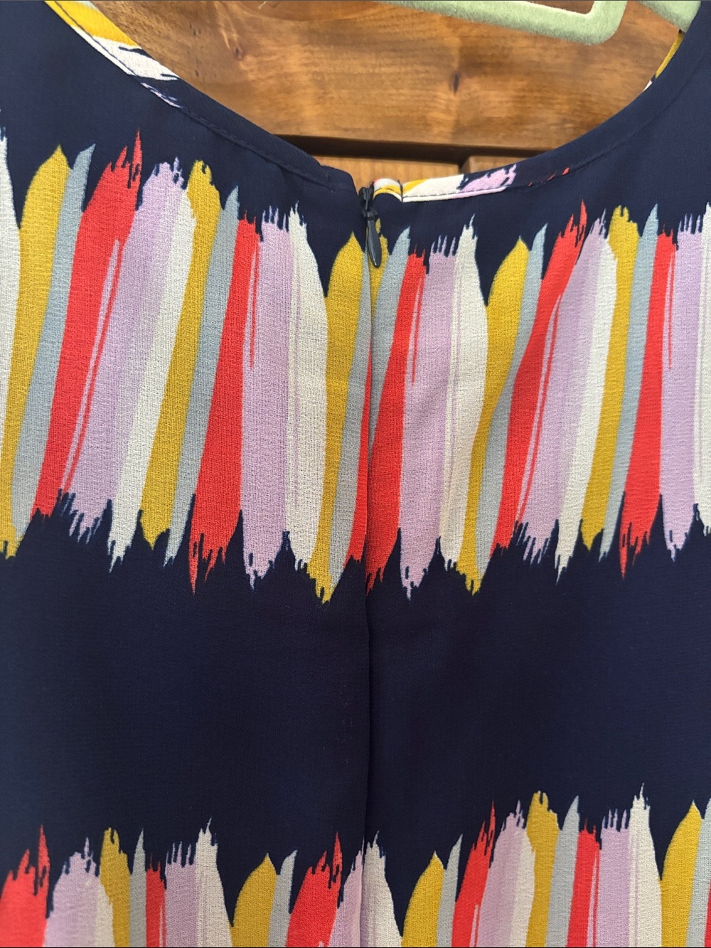 Maison Jules Black Sleeveless Skater Dress with Multicolor Stripe Accents - Picture 2 of 4